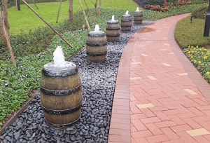 四川黑色鵝卵石景觀